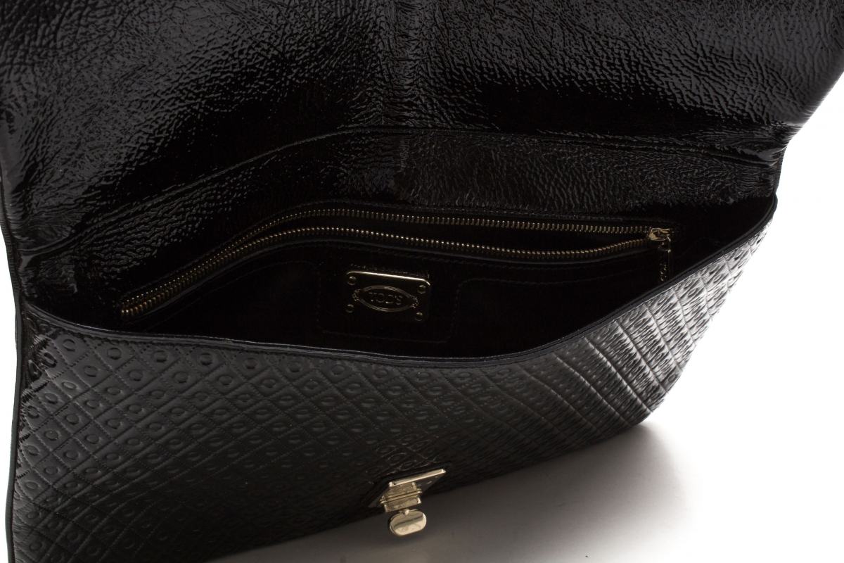 Clutch Tod’s Preta Verniz