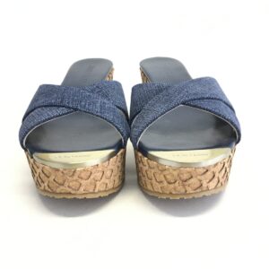 Tamanco Jimmy Choo Plataforma Azul e Bege Tam. 40