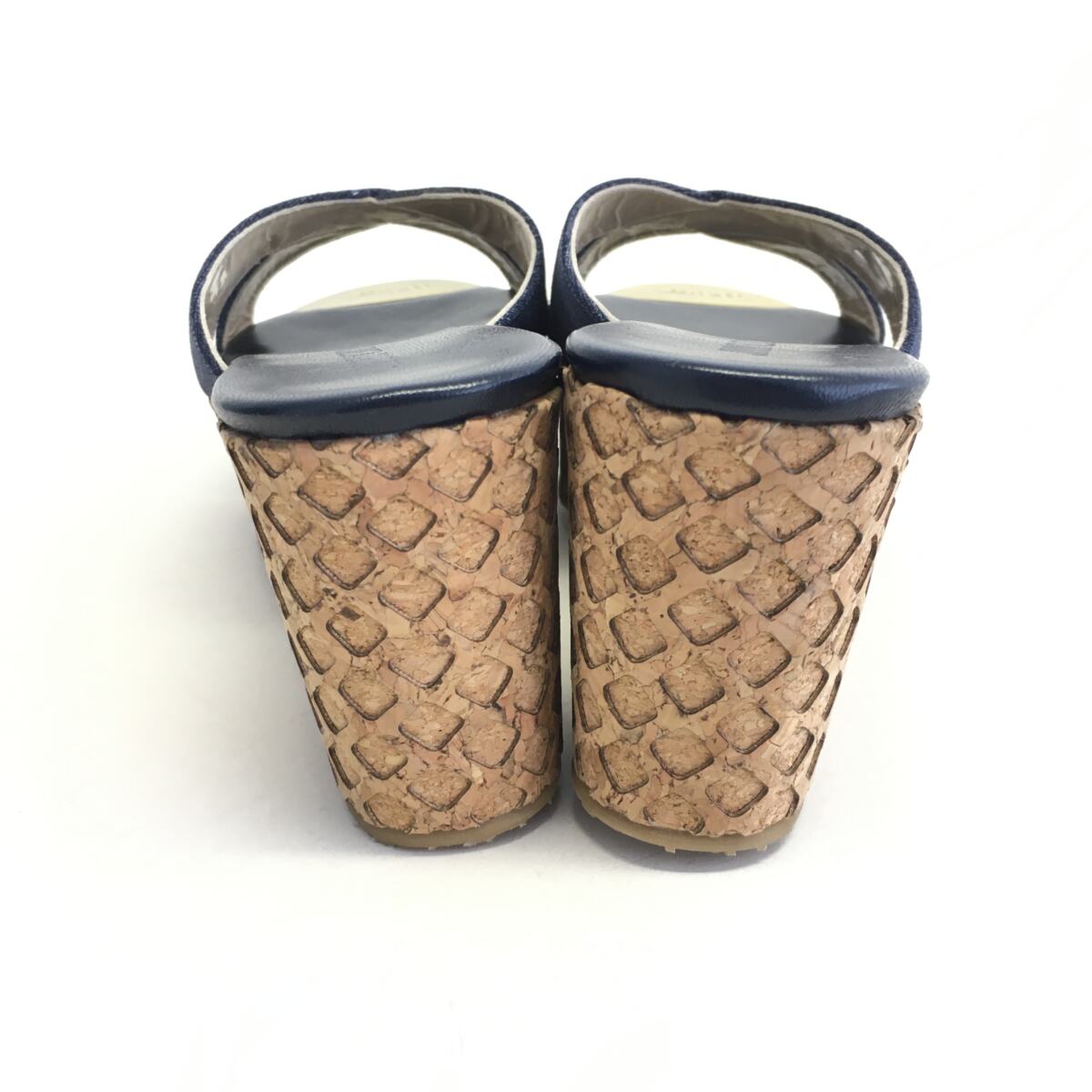 Tamanco Jimmy Choo Plataforma Azul e Bege Tam. 40