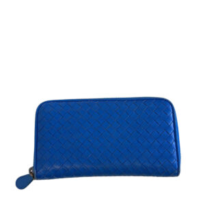 Carteira Bottega Veneta Intrecciato Azul