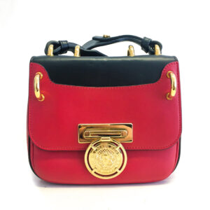 Bolsa Balmain Duo Color Vermelha Preta Renaissance Pequena
