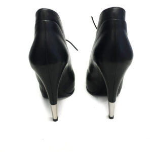 Bota Chanel Ankle Boot Preta Couro Tam. 38,5