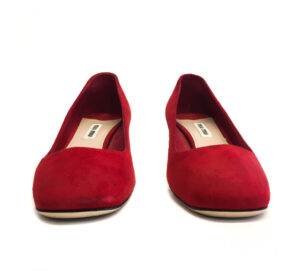 Sapato Miu Miu Crystal Block Vermelho Tam. 36