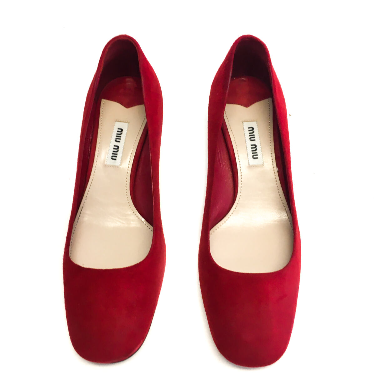 Sapato Miu Miu Crystal Block Vermelho Tam. 36