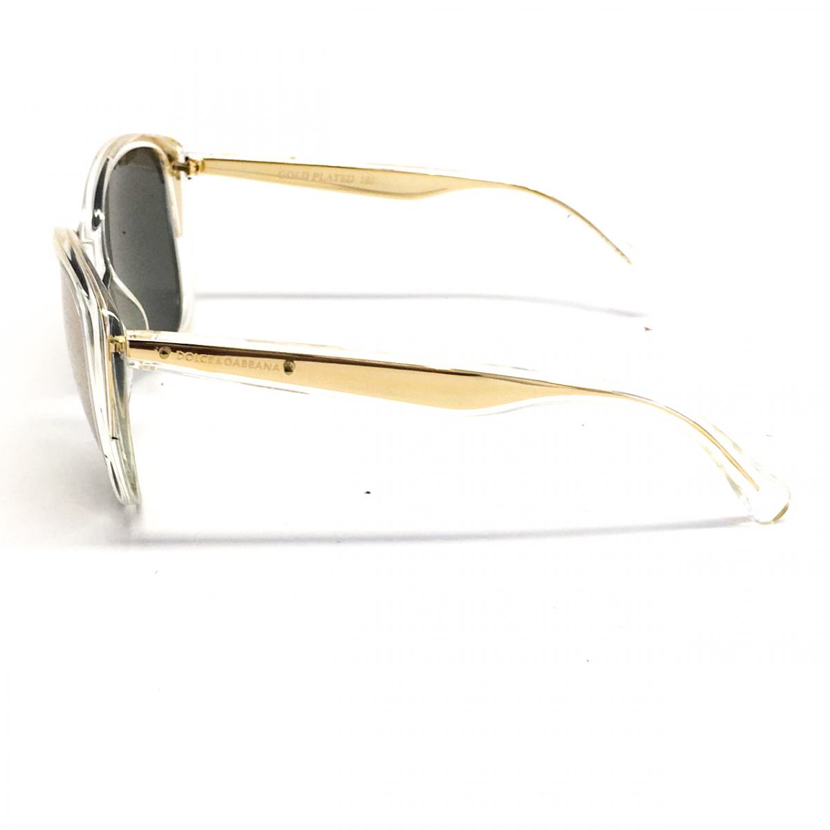 Óculos Dolce & Gabbana Dourado e Transparente Gold edição