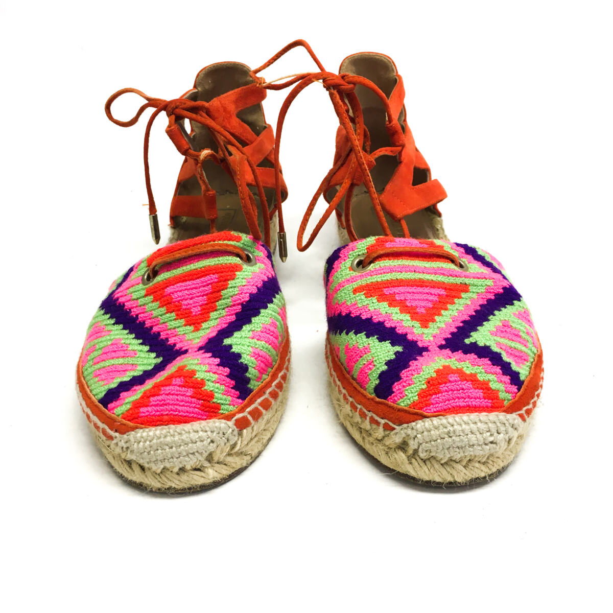 Espadrille Aquazzura Vermelha e Pink Tam. 38,5