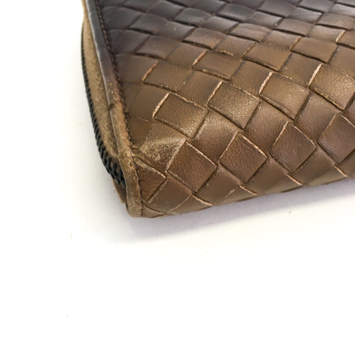 Carteira Bottega Veneta Intrecciato Marrom Médio