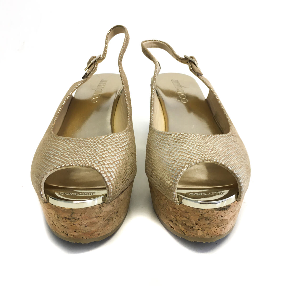 Sandália Jimmy Choo Anabela Dourada Tam. 40