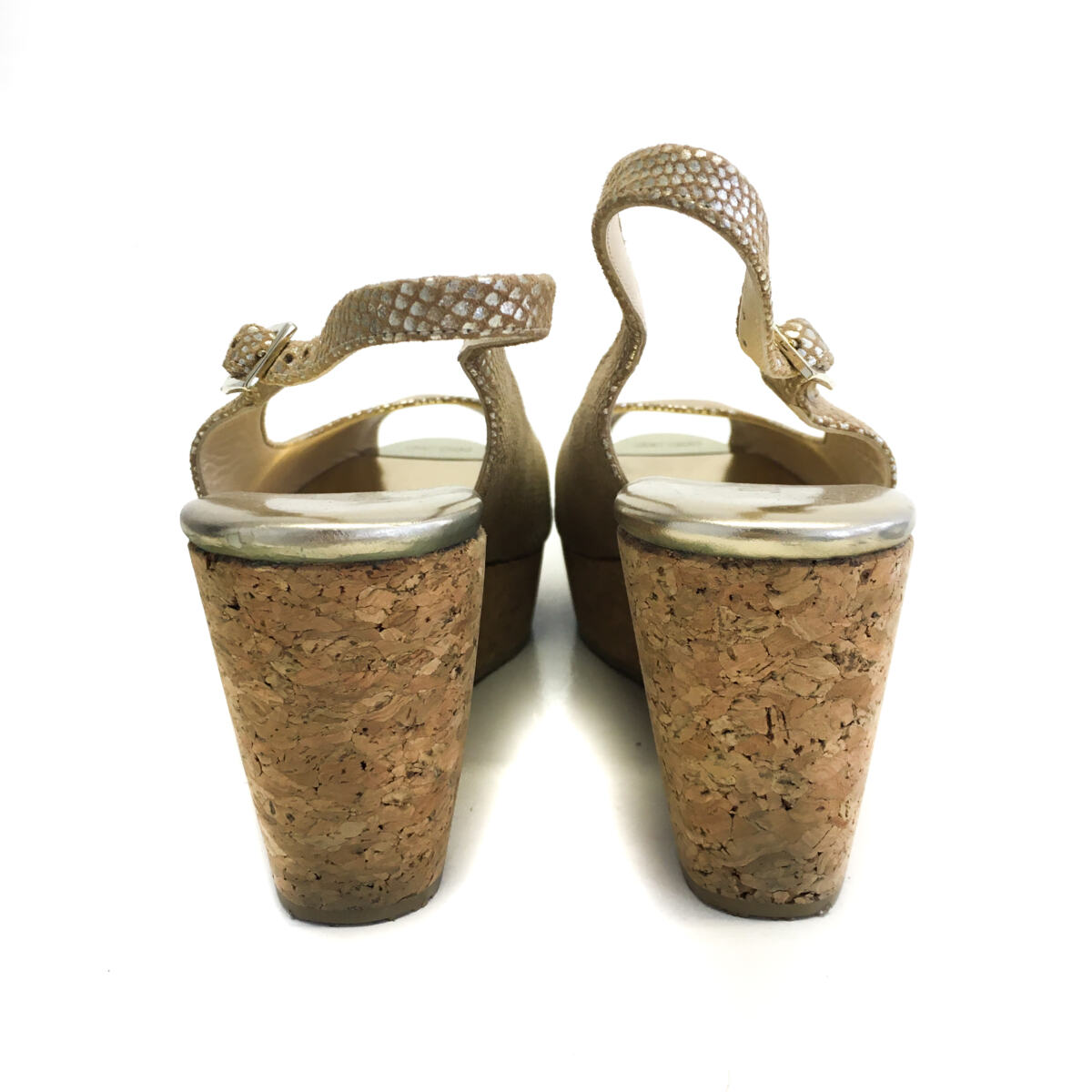 Sandália Jimmy Choo Anabela Dourada Tam. 40