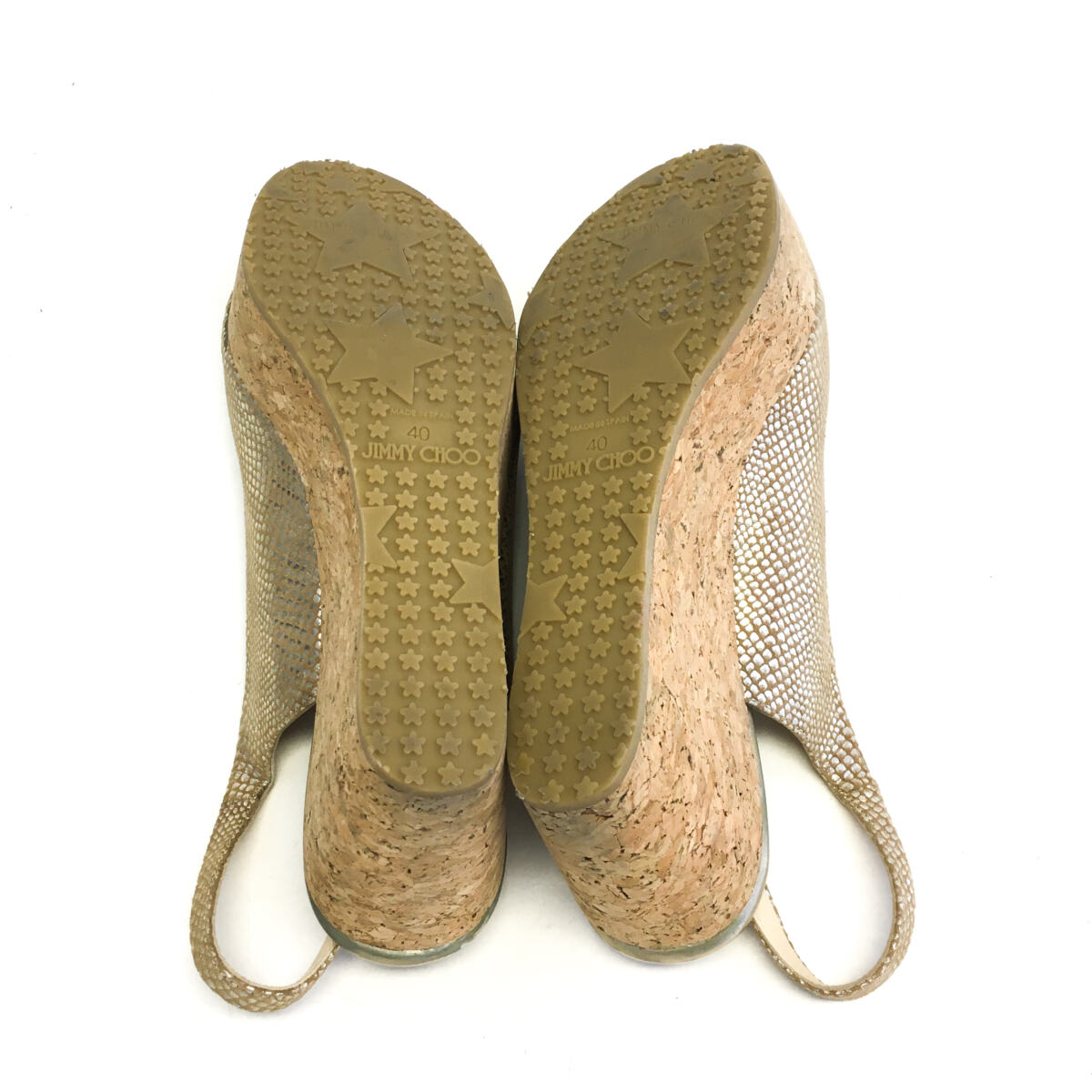 Sandália Jimmy Choo Anabela Dourada Tam. 40