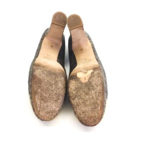Sapato Chanel Raffia com Dourado Tam. 39