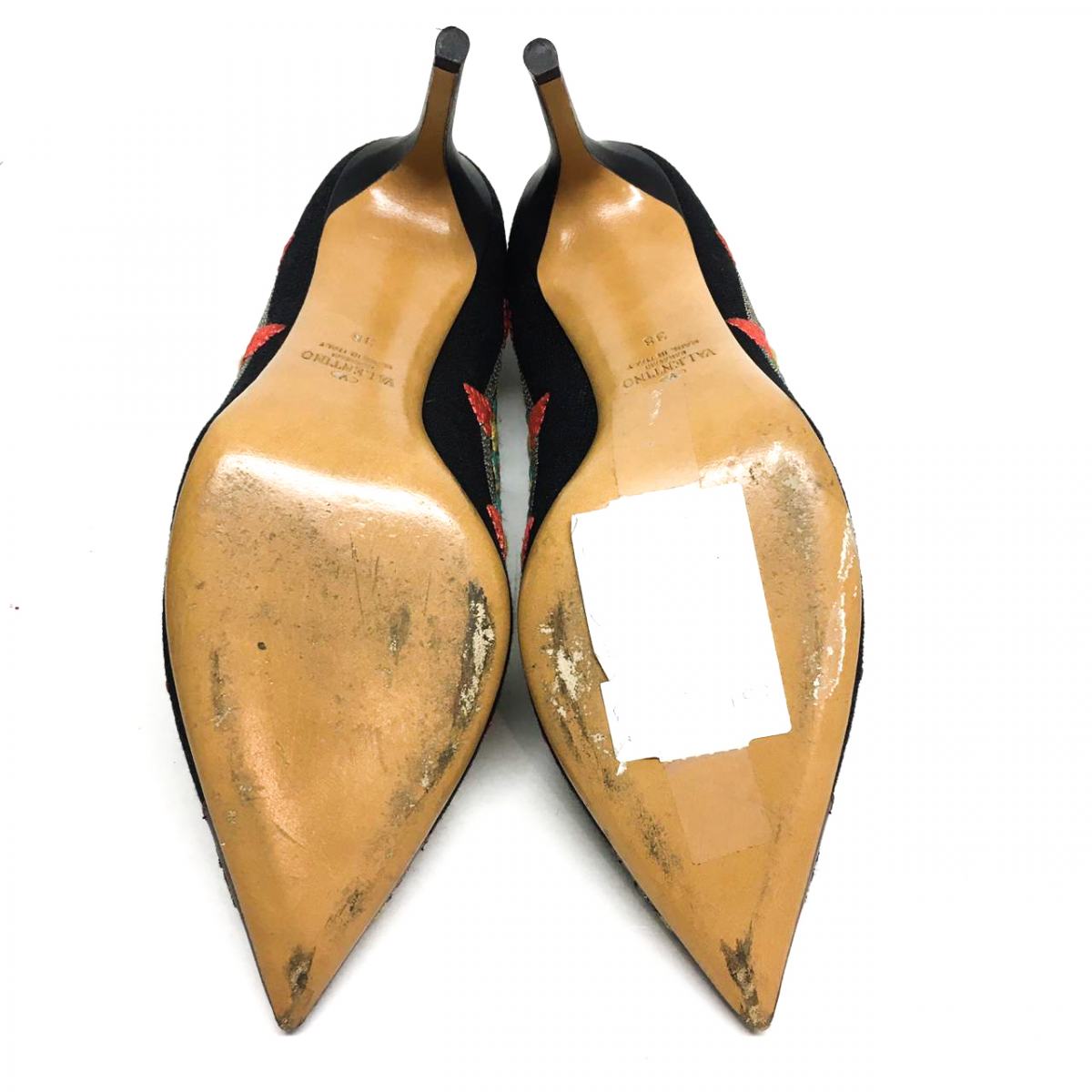 Sapato Valentino Scarpin Preto Bordado Tam. 38