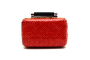 Clutch DVF vermelha python