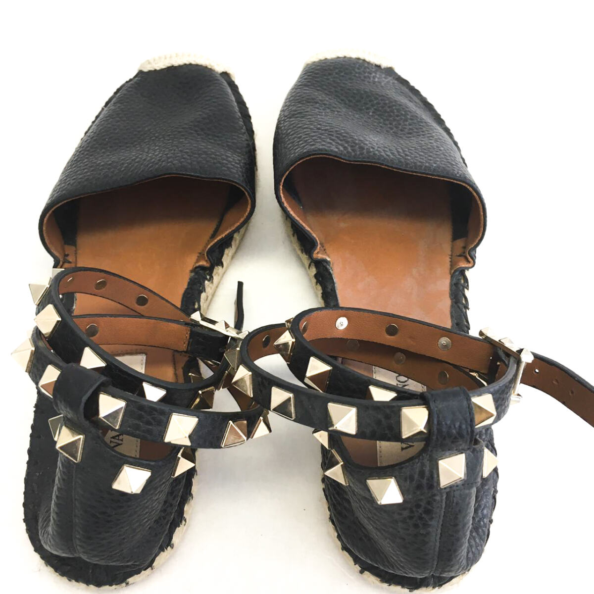 Espadrille Valentino Rockstud Preto Tam. 34,5 Br