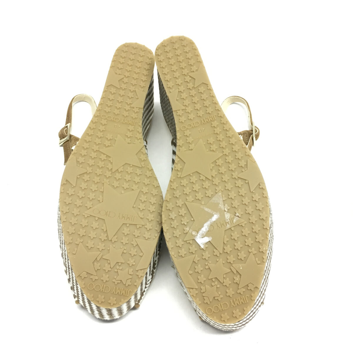 Sandália Jimmy Choo Branca e Caramelo Tam. 40