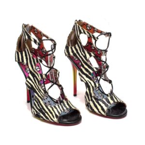 Sandalia Jimmy Choo Animal Print e Glitter Tam. 38,5