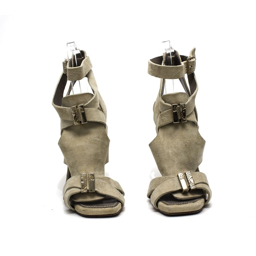 Sandália Versace Nude Camurça Tam. 36