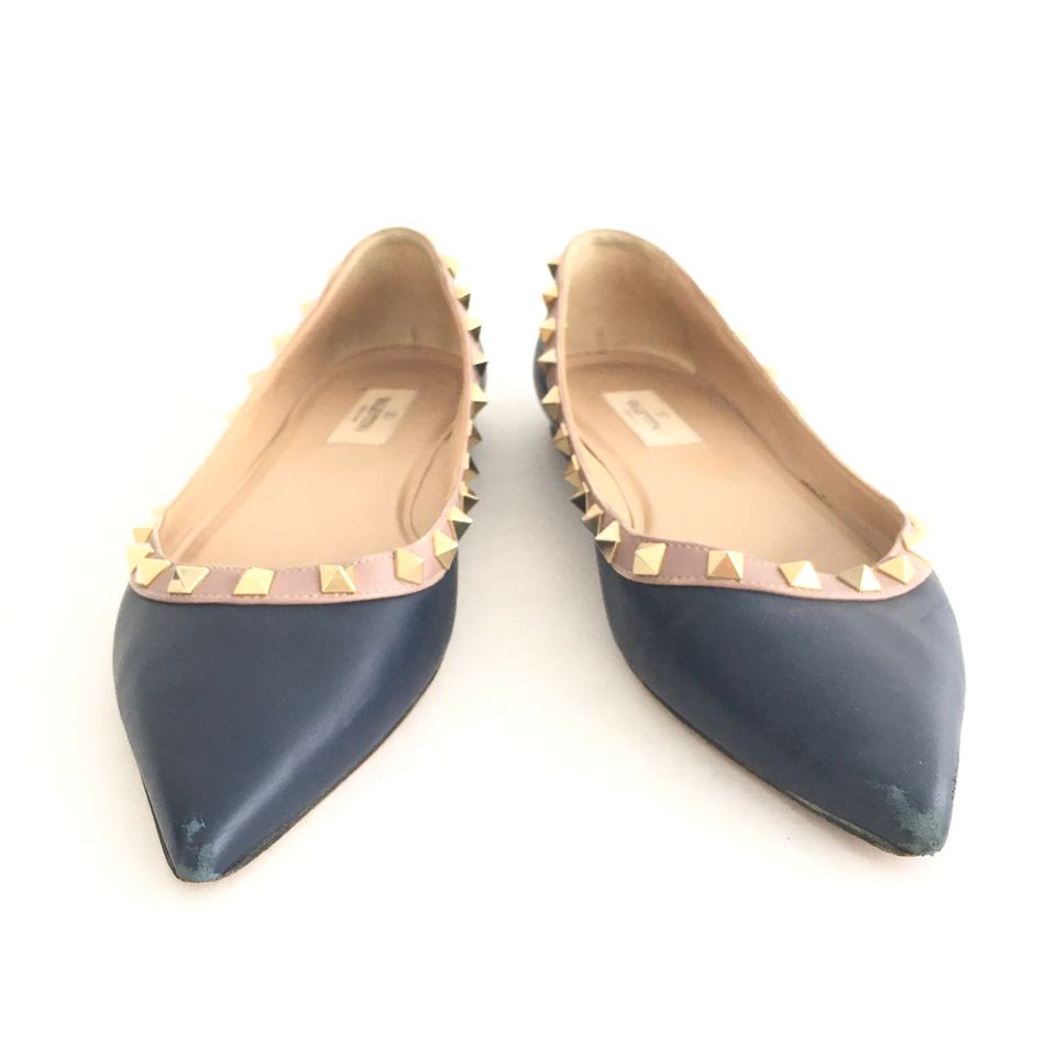 Sapatilha Valentino Rockstud Azul Marinho Tam. 38,5