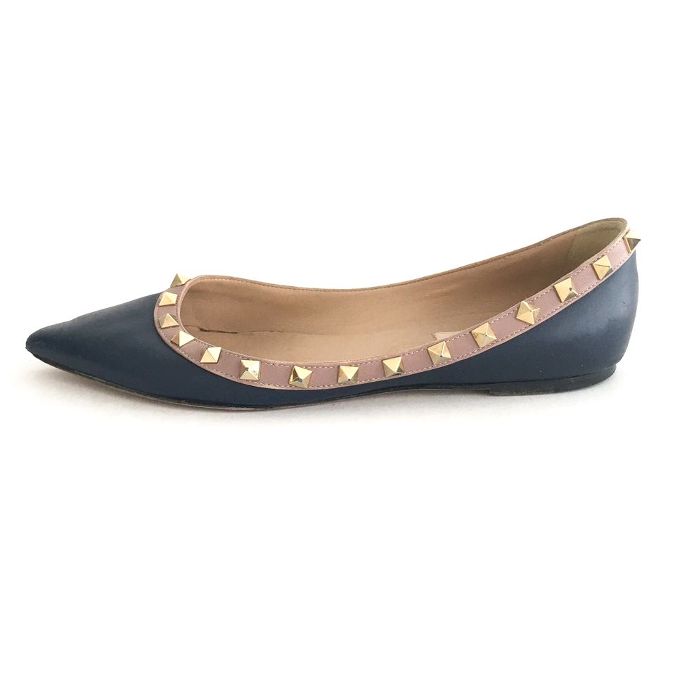 Sapatilha Valentino Rockstud Azul Marinho Tam. 38,5