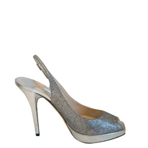 Sandália Jimmy Choo Prateada Tam. 38