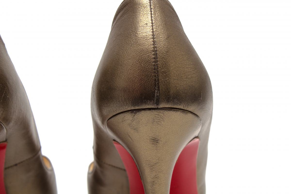 Peep Toe Louboutin Bronze Tam. 39,5