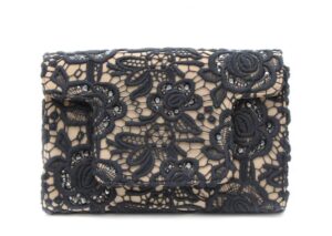 Bolsa Blumarine Preto com Renda