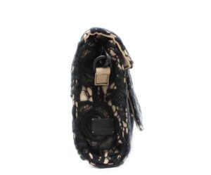 Bolsa Blumarine Preto com Renda