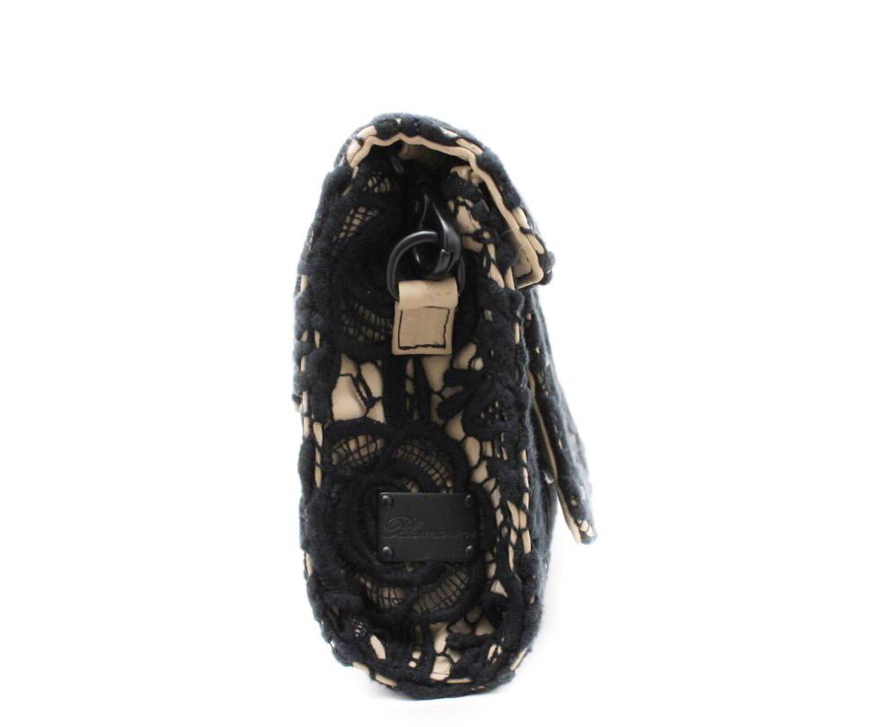 Bolsa Blumarine Preto com Renda